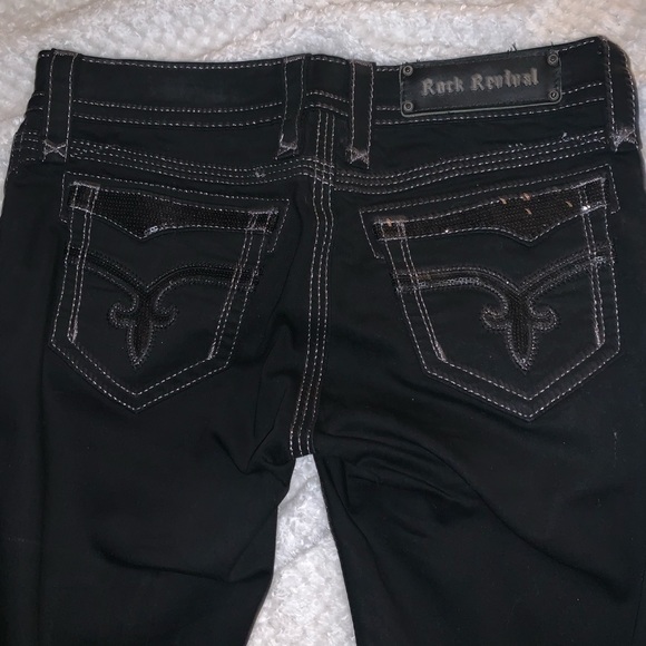 Stretchy black rock revival pants SOLD ‼️ - Picture 1 of 4